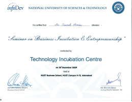Business Incubation By NUST-1