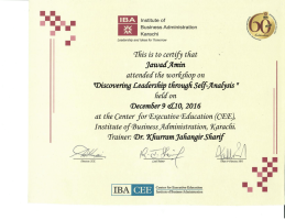 Leadership through Self Analysis by IBA-1